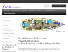 Tablet Screenshot of finelineboatplans.com